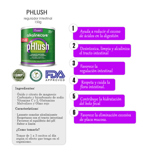 pHlush laxante osmolar alcalinizante detox