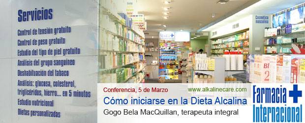 Conferencia Como Iniciarse en la Dieta Alcalina Gogo Bela MacQuillan Alkaline Care
