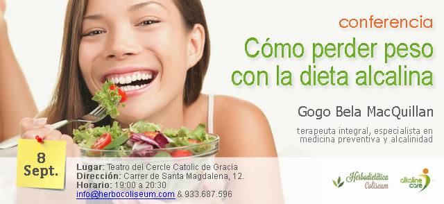 Conferencia perder peso Gogo Bela dieta alcalina