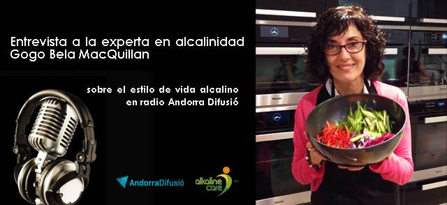 entrevista radio Gogo Bela MacQuillan alcalinidad dieta alcalina Alkaline Care